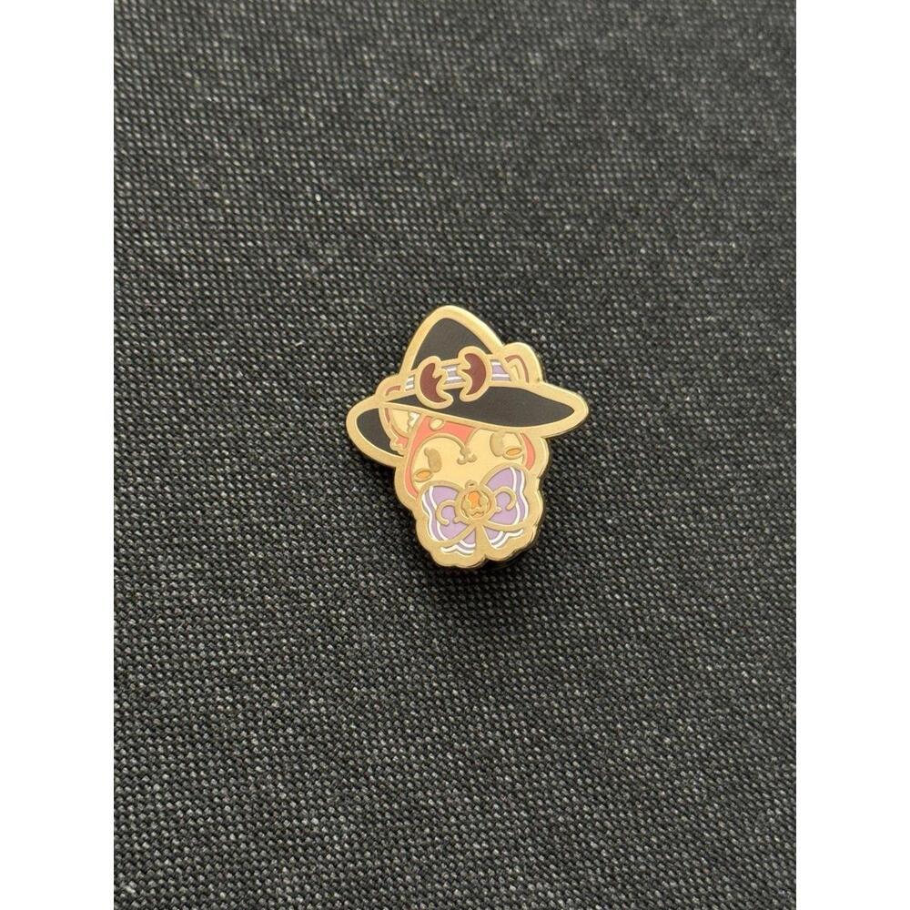 Spooky deer enamel pin appleminte halloween theme orange and purple